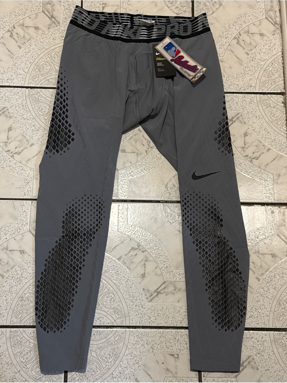 New Nike Pro MLB HyperStrong Baseball Compression Pants Grey Men’s XL AA9788-065